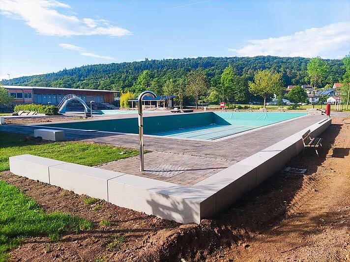 Naturbad Ebrach Außenbereich nach dem Umbau.