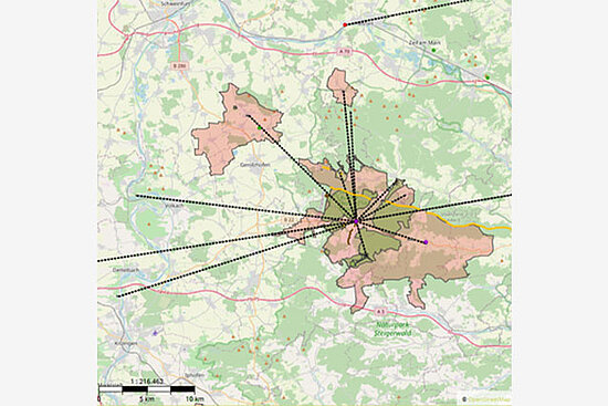 Karte mit Klosterlandschaft